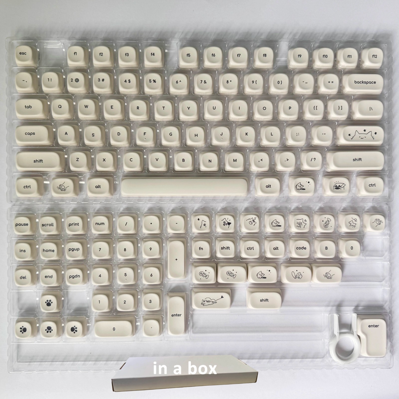 Keycap Layout for MX Switch Mechanical Keyboard - MOA Height, 60% to 100%