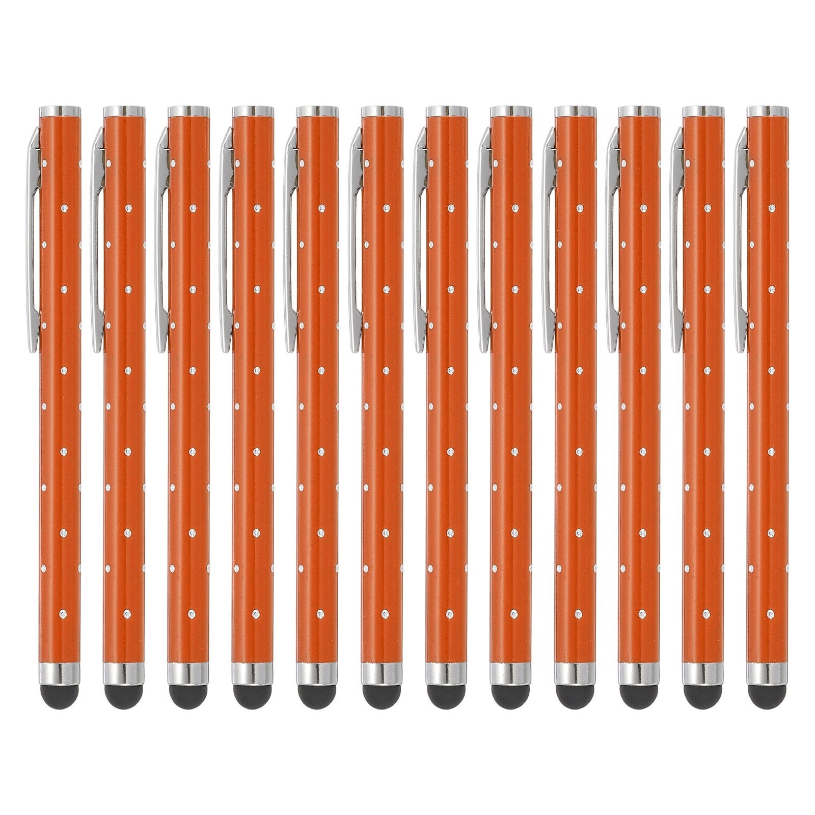 12 Pcs Bling Crystal Stylus Pens for Touch Screens, Orange