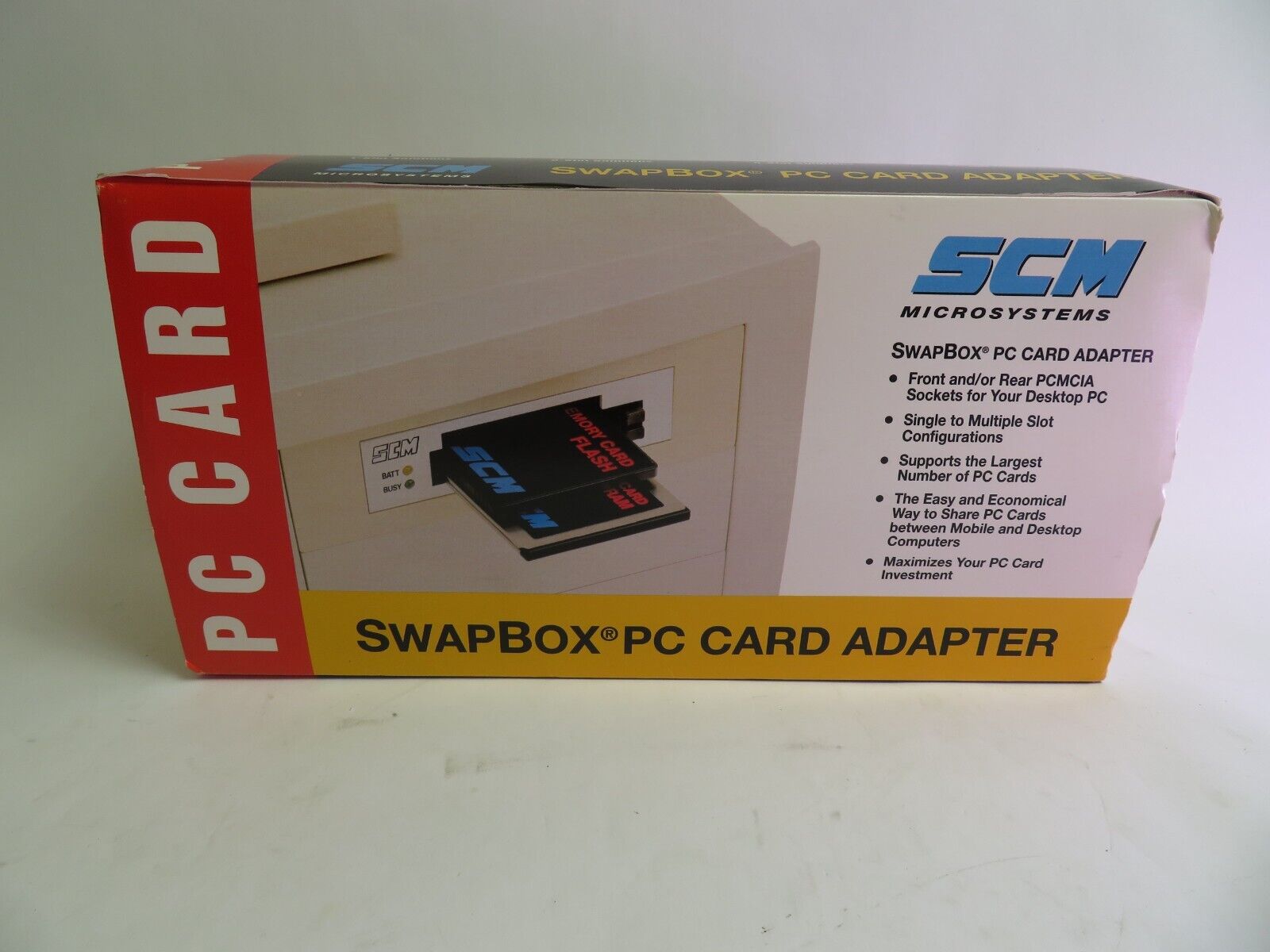 SCM MICROSYSTEMS SWAPBOX PC CARD ADAPTER, MODEL SBI-D2P