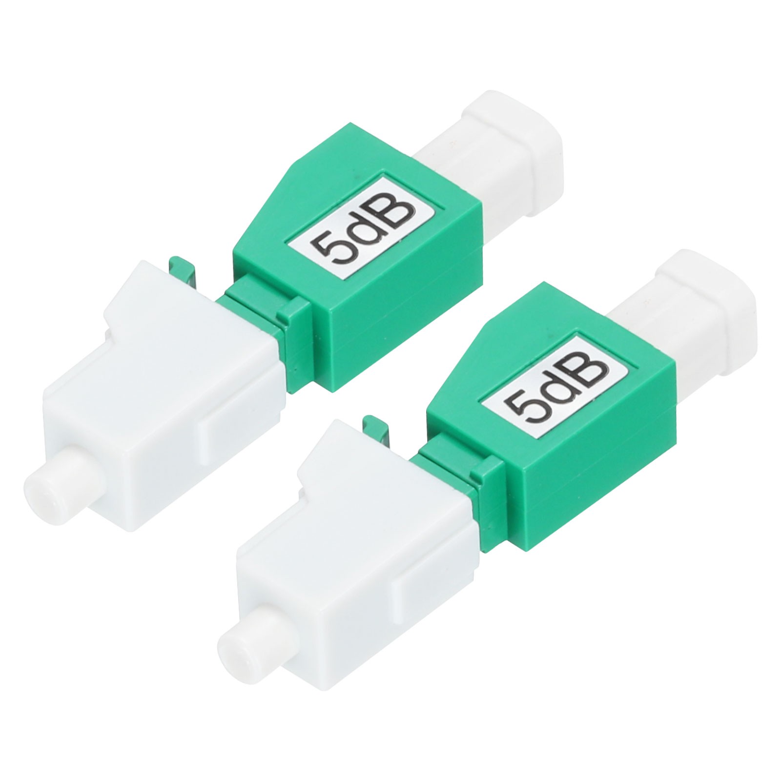 2PCS Fiber Attenuator 5dB LC/APC, Single Mode Fixed Male to Female Attenuator