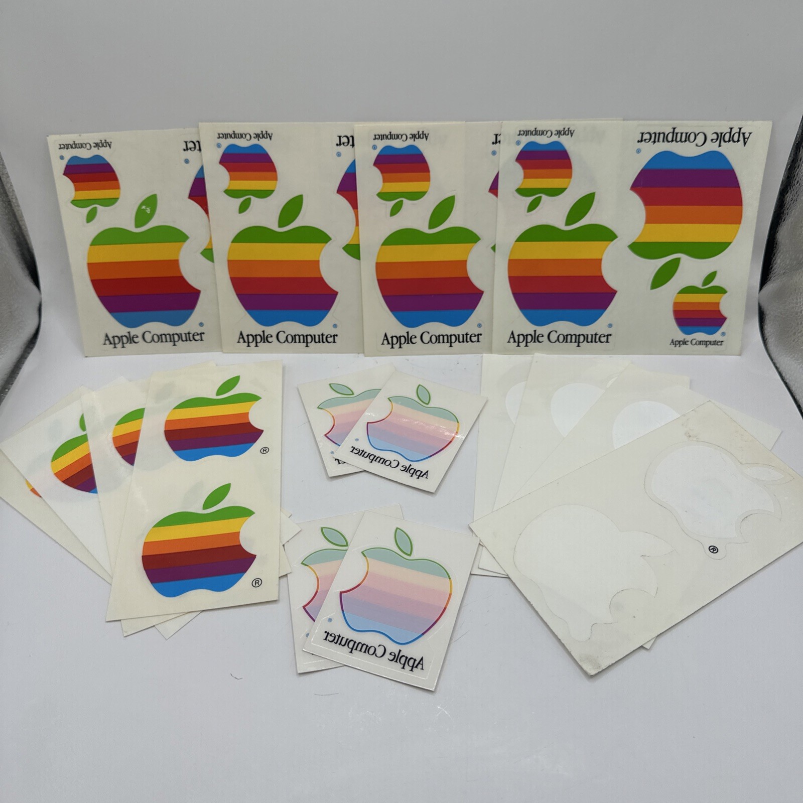 Vintage 1980s Apple Computer Logo Stickers Decals Lot Of 16 #D