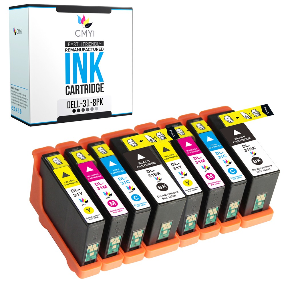 CMYi 8PK Compatible Series 31 Ink Cartridge fits Dell V525w and V725w All-In-One