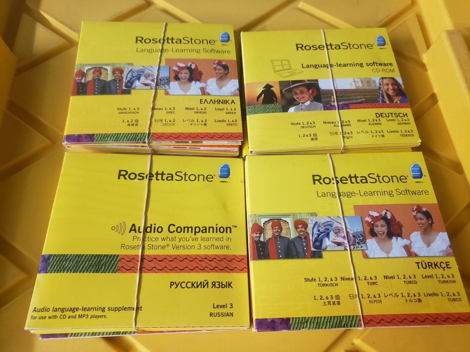 Lot of Rosetta Stone Language Learning Software CD's - Russian Greek German etc