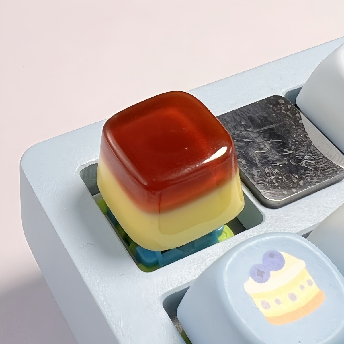 Cute Artisan Jelly Pudding Keycap Kawaii Custom Cherry MX Mechanical Keyboard