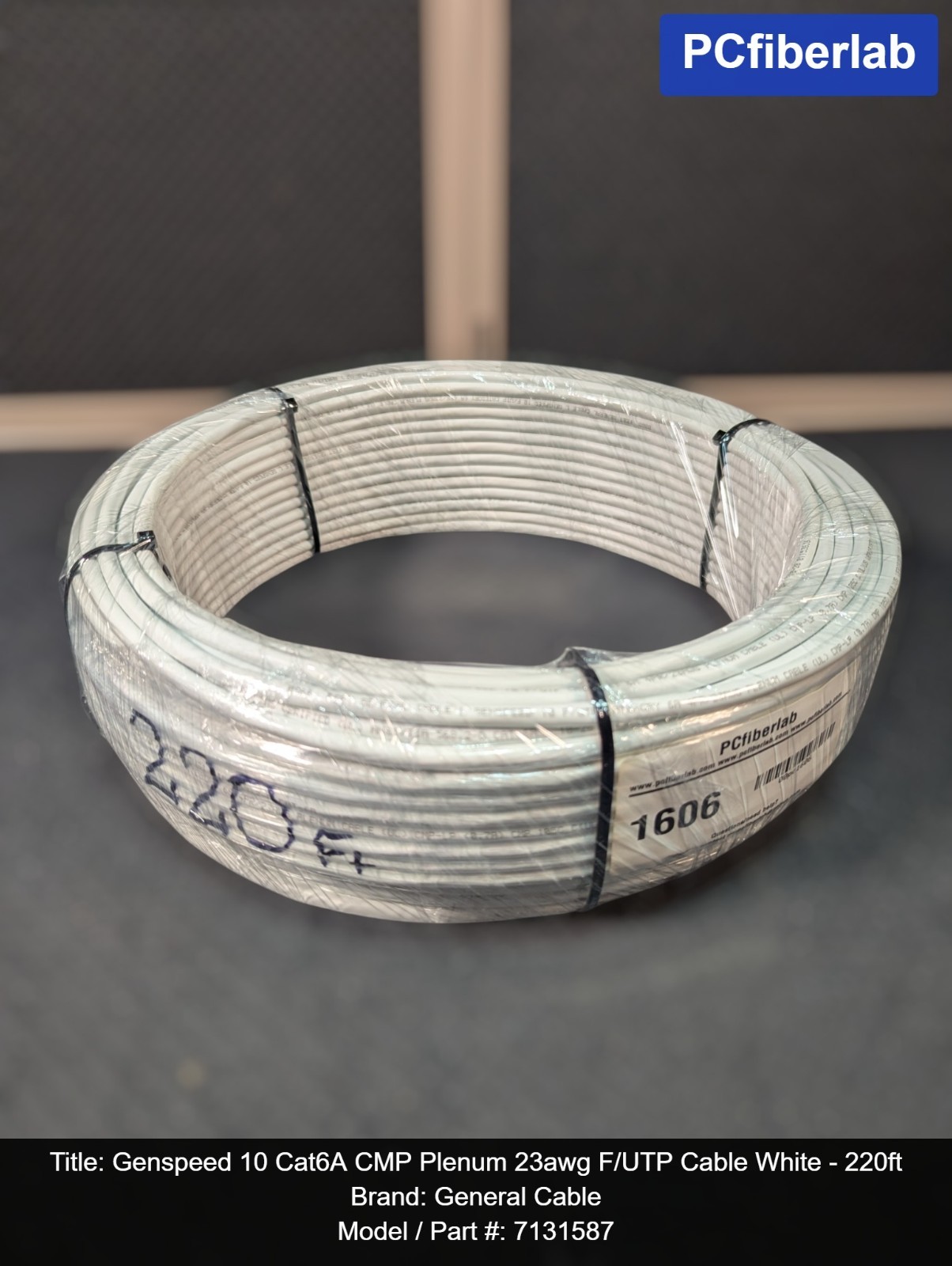 General Cable GenSPEED® 10 F/UTP, Cat 6A, 4/23 AWG Plenum, White - 220Ft