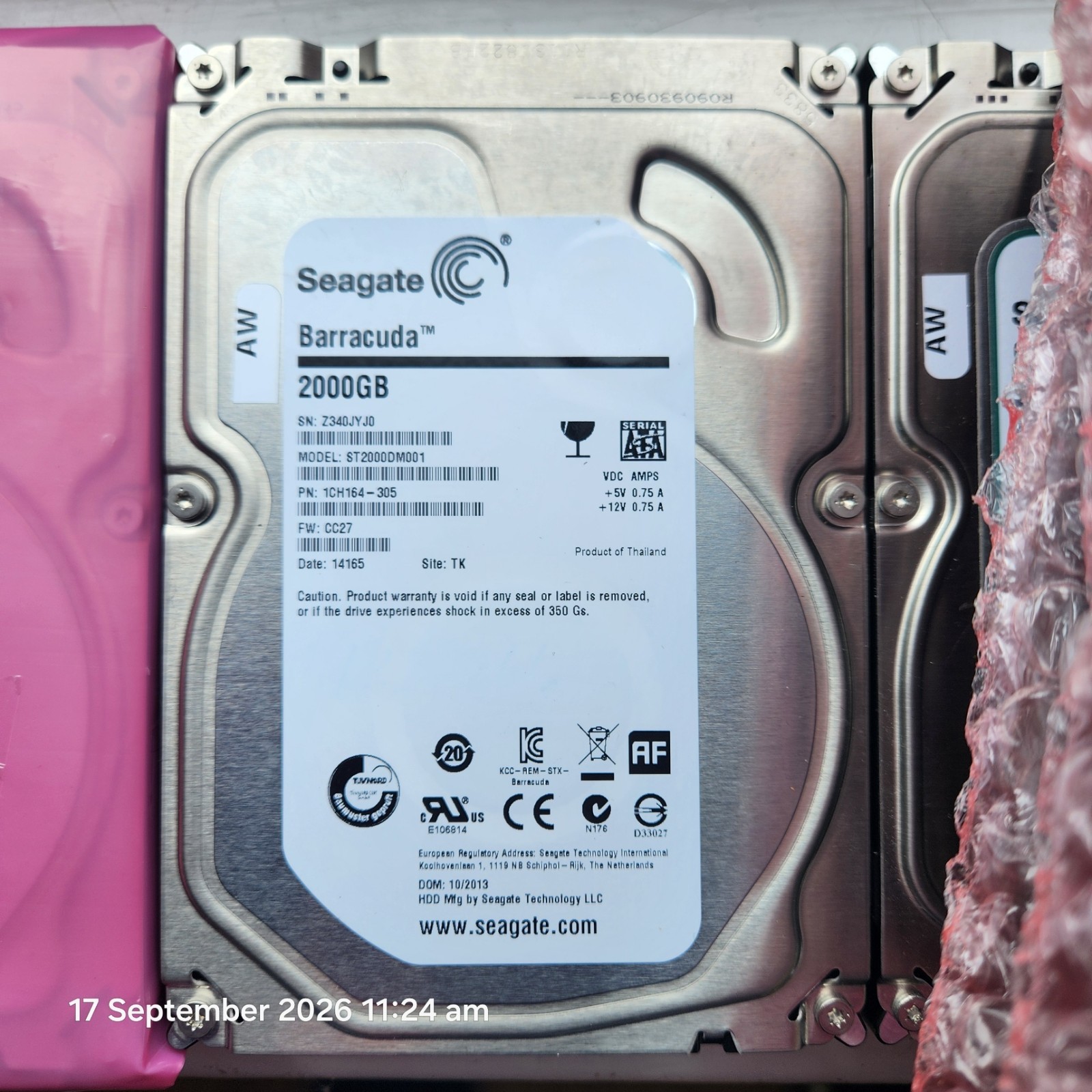 Seagate 2TB 3.5" SATA Hard Drive -  ST2000DM001 - 1CH164-305