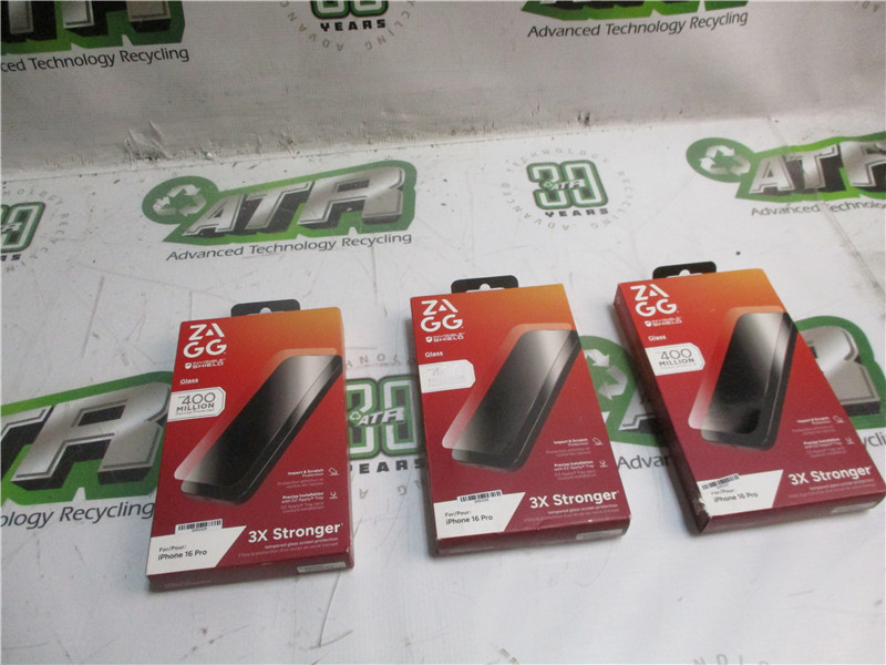 ZAGG iPhone 16 Pro Glass Screen Protector New Factory Sealed Lot of 3