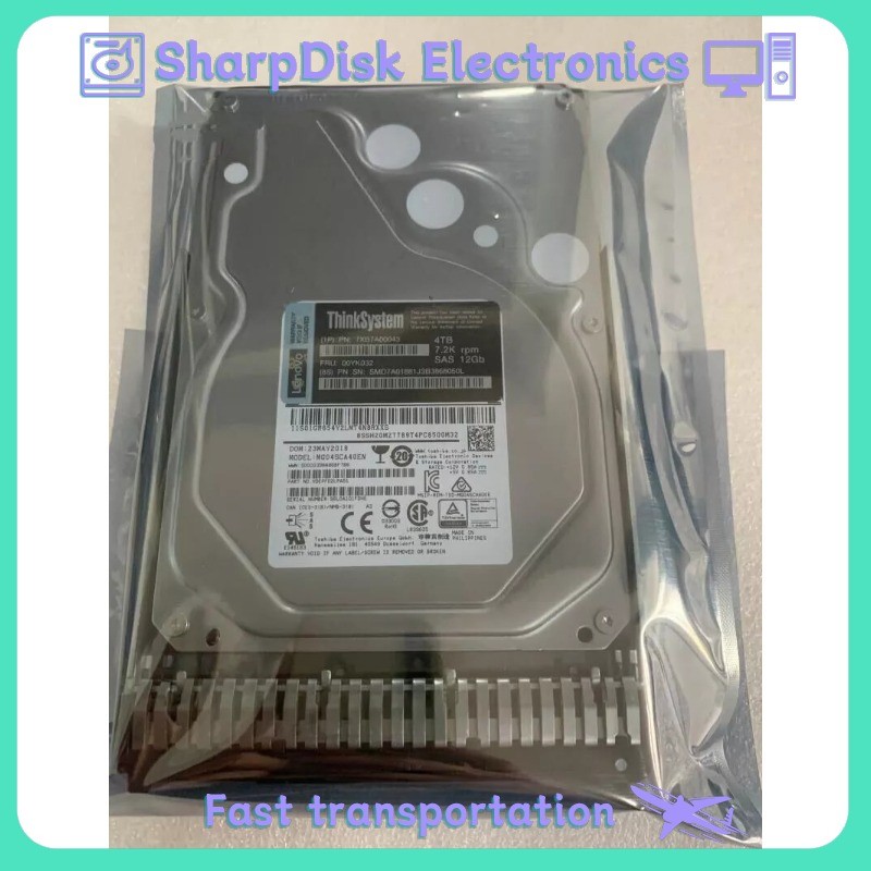 Lenovo 7XB7A00043 00YK032 ThinkSystem 3.5" 4TB 7.2K SAS 12Gb Hot Swap 512n HDD