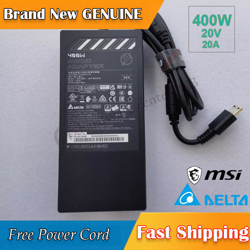 New Original MSI Raider A18 HX A9WIG-082US Power Laptop AC Adapter 400W Charger