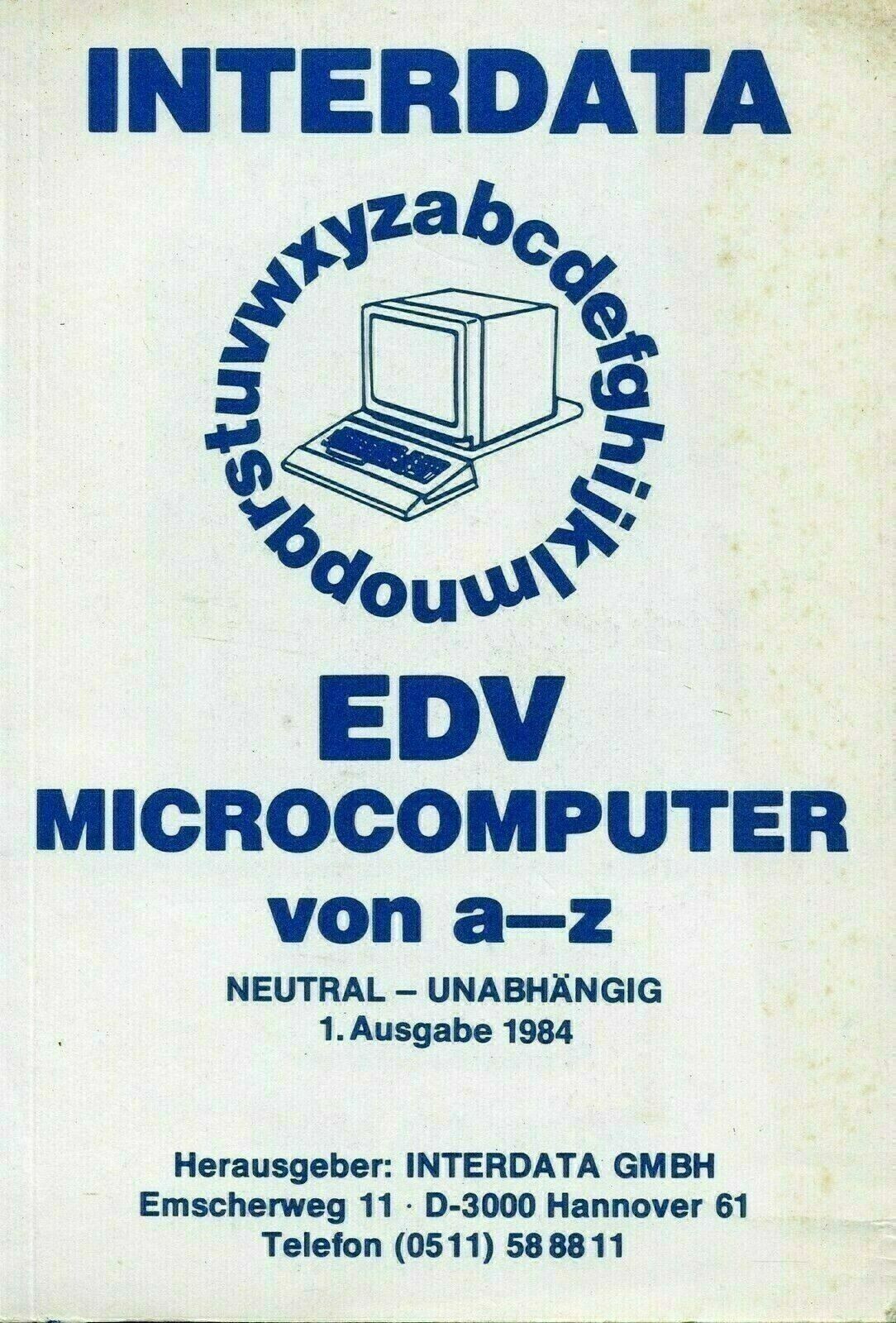 ITHistory BOOK (1984) INTERDATA EDV  MICROCOMPUTER VON A-Z (German) IB