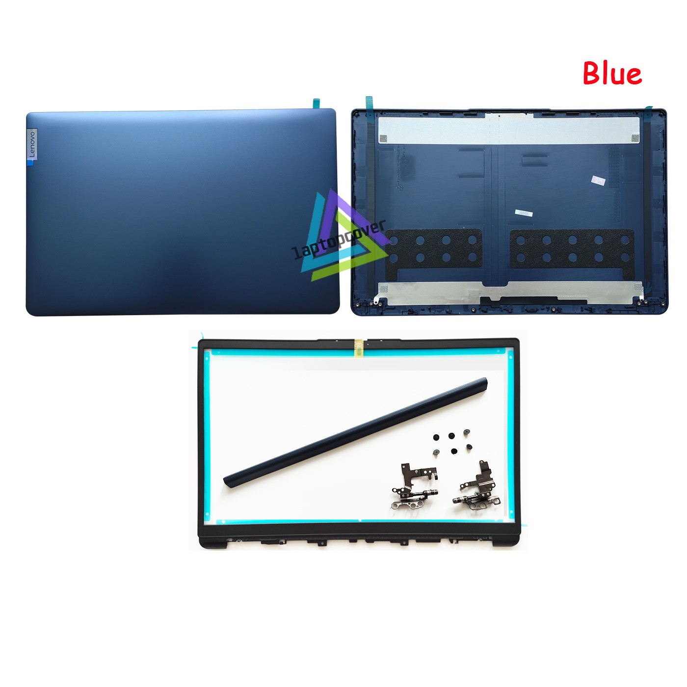 For Lenovo IdeaPad 1 15ADA7 15AMN7 LCD Back Cover+Hinge+Bezel+Screws Silver/Blue