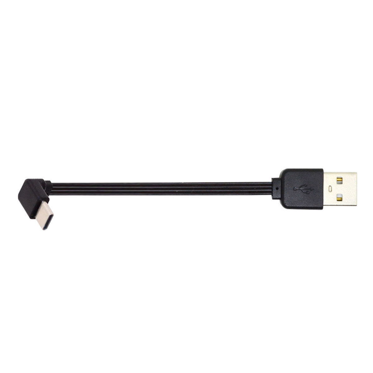 Cablecc Up Angled Data Flat Slim FPC Cable Male to USB-C Type-C 13cm USB 2.0