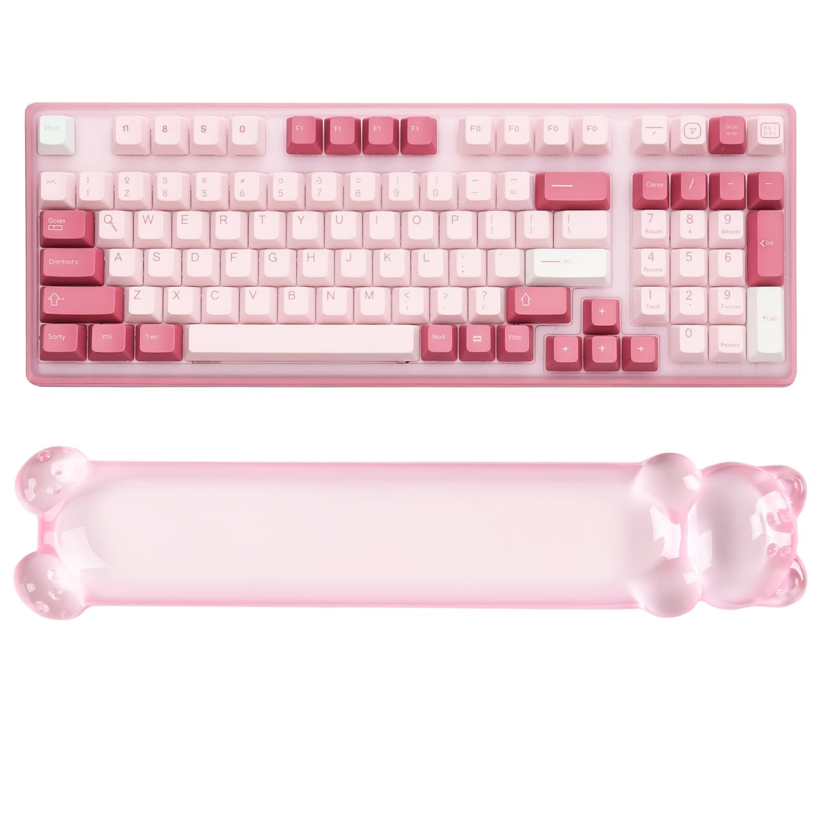 Clear Gel Keyboard Wrist Rest, Bear-Shape Wrist Rest, Ergonomic Wrist Rest fo...