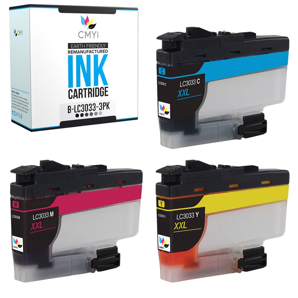 CMYi 3PK Compatible LC3033 Ink XXL fits Brother MFC-J805DW J815DW J995DW XL