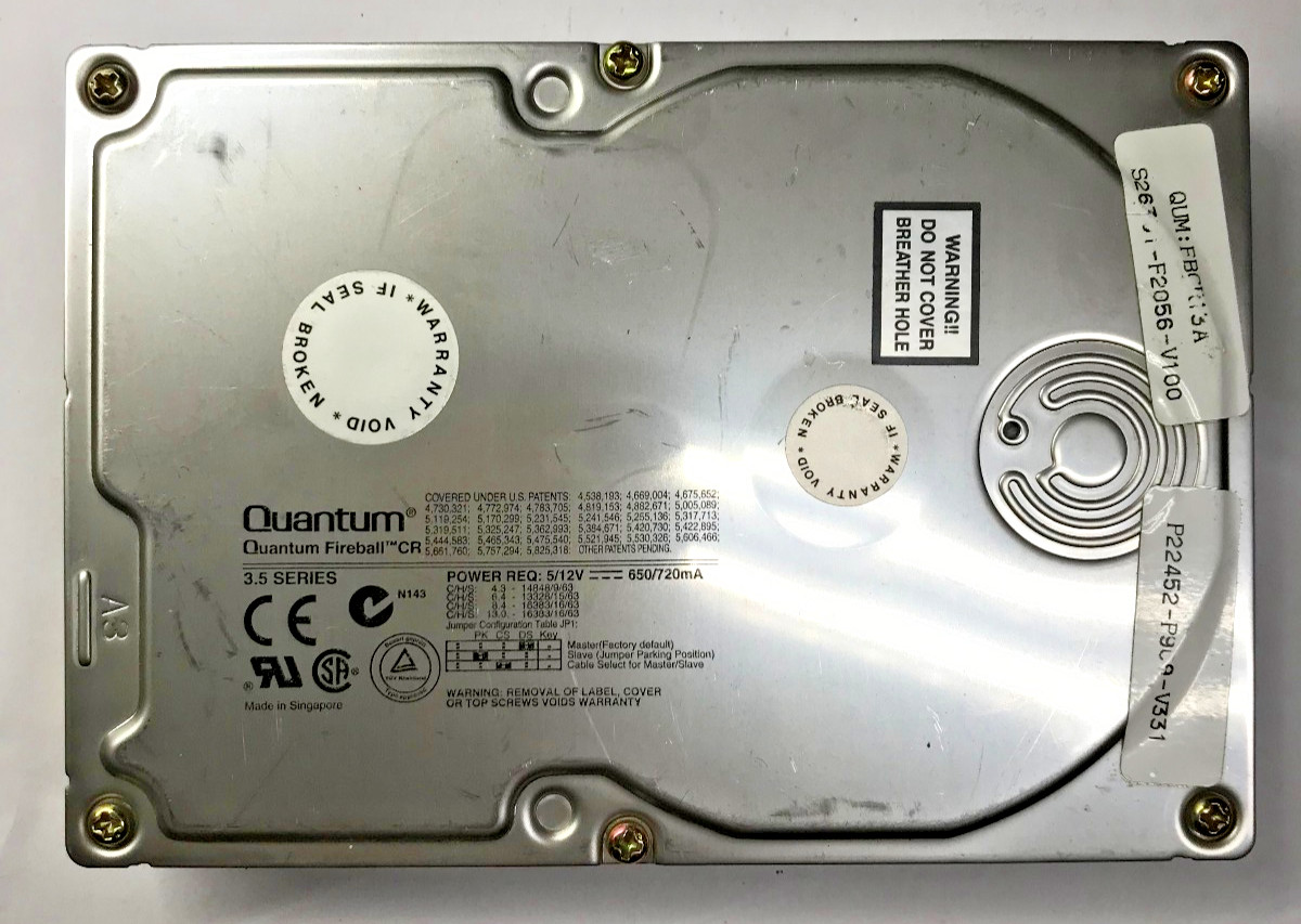 13GB AT/IDE HARD DRIVE QUANTUM FIREBALL CR ST20-2 CR13A011 03-B 13.0AT #FP4363