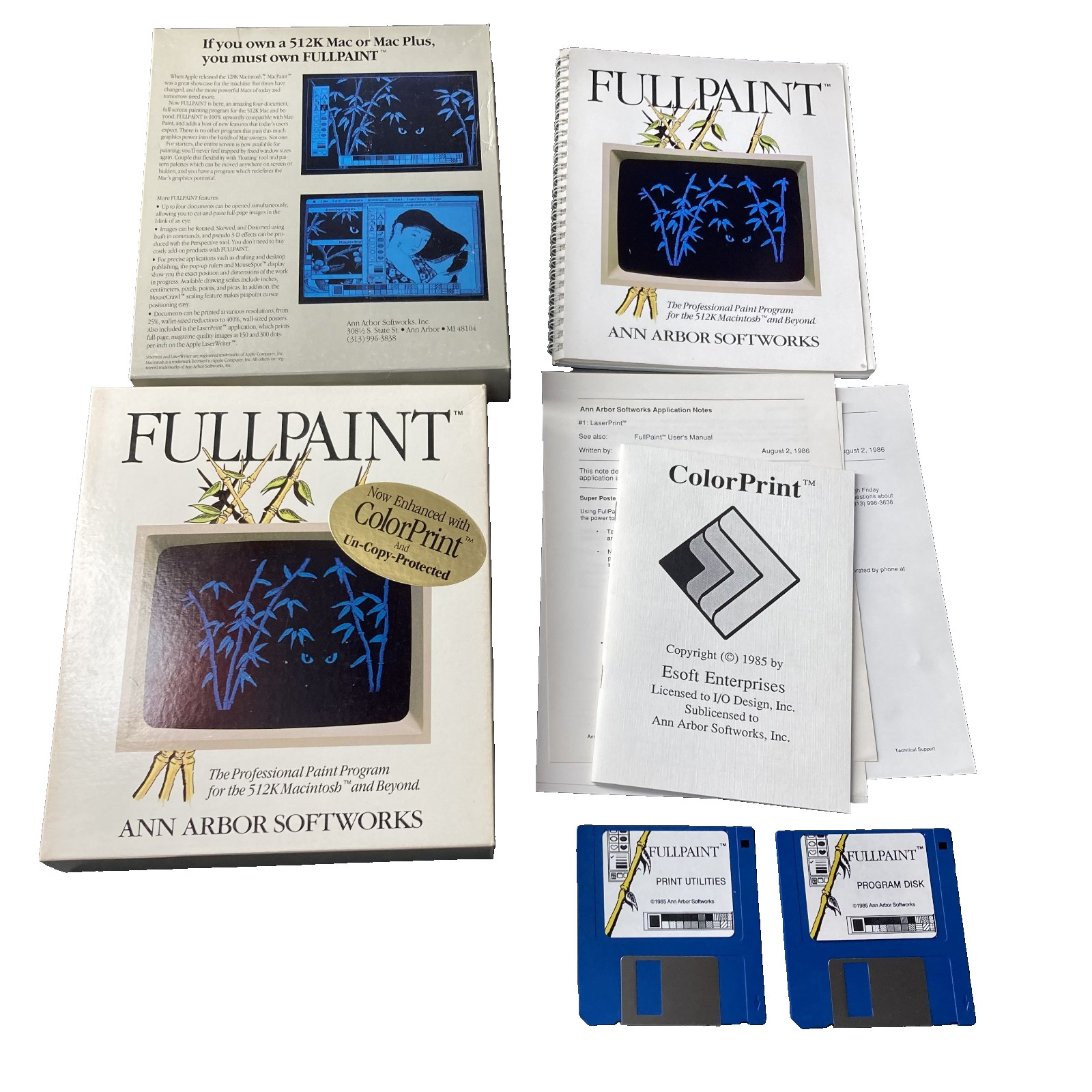 Vintage Software Fullpaint for The Apple 512k Macintosh