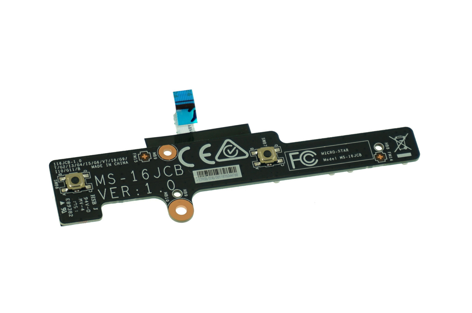 MS-16JCB GENUINE MSI TOUCH BUTTON BOARD GE72MVR 7RG APACHE PRO MS-179C (CA45)