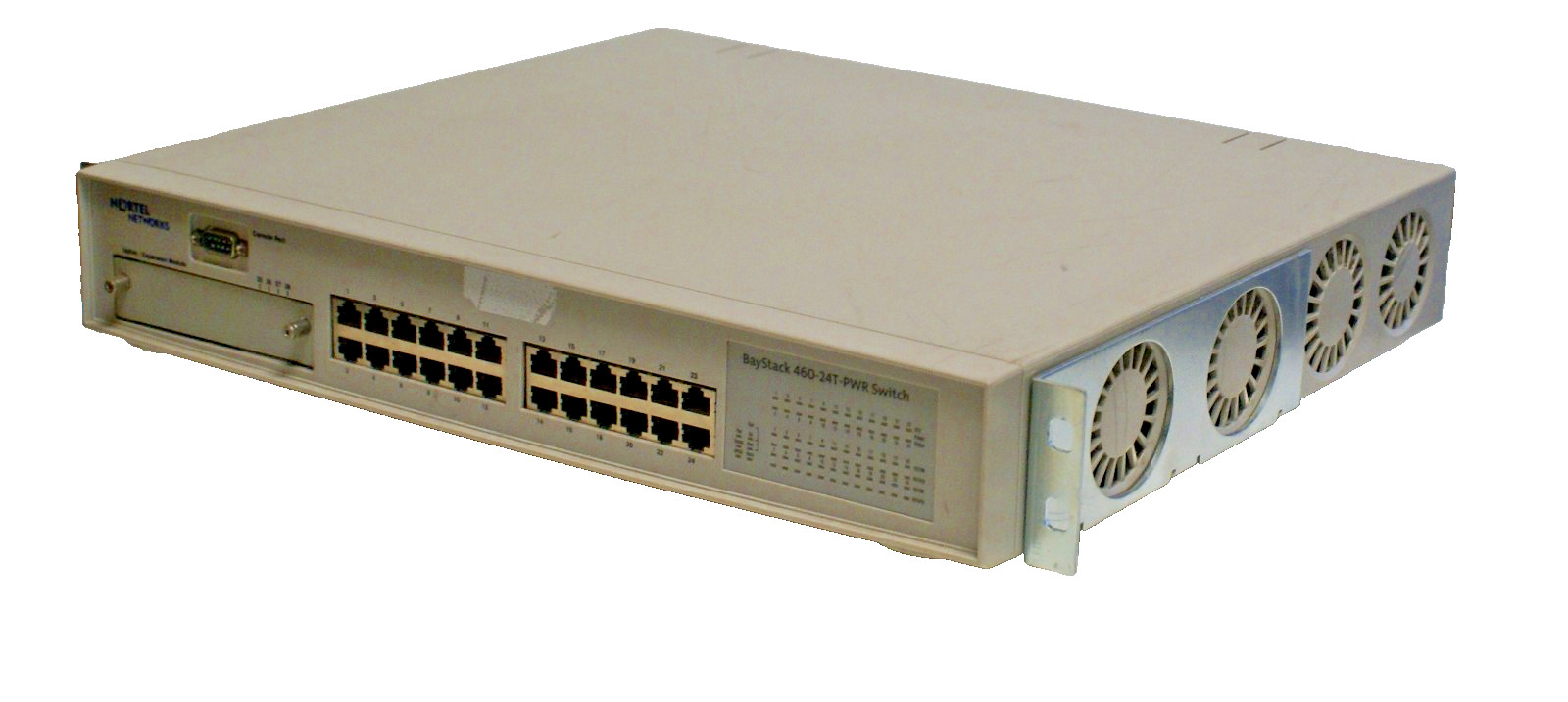 Nortel Baystack BS460-24T-PWR 24-Port PoE Switch + BPS2000-2GE MDA Module