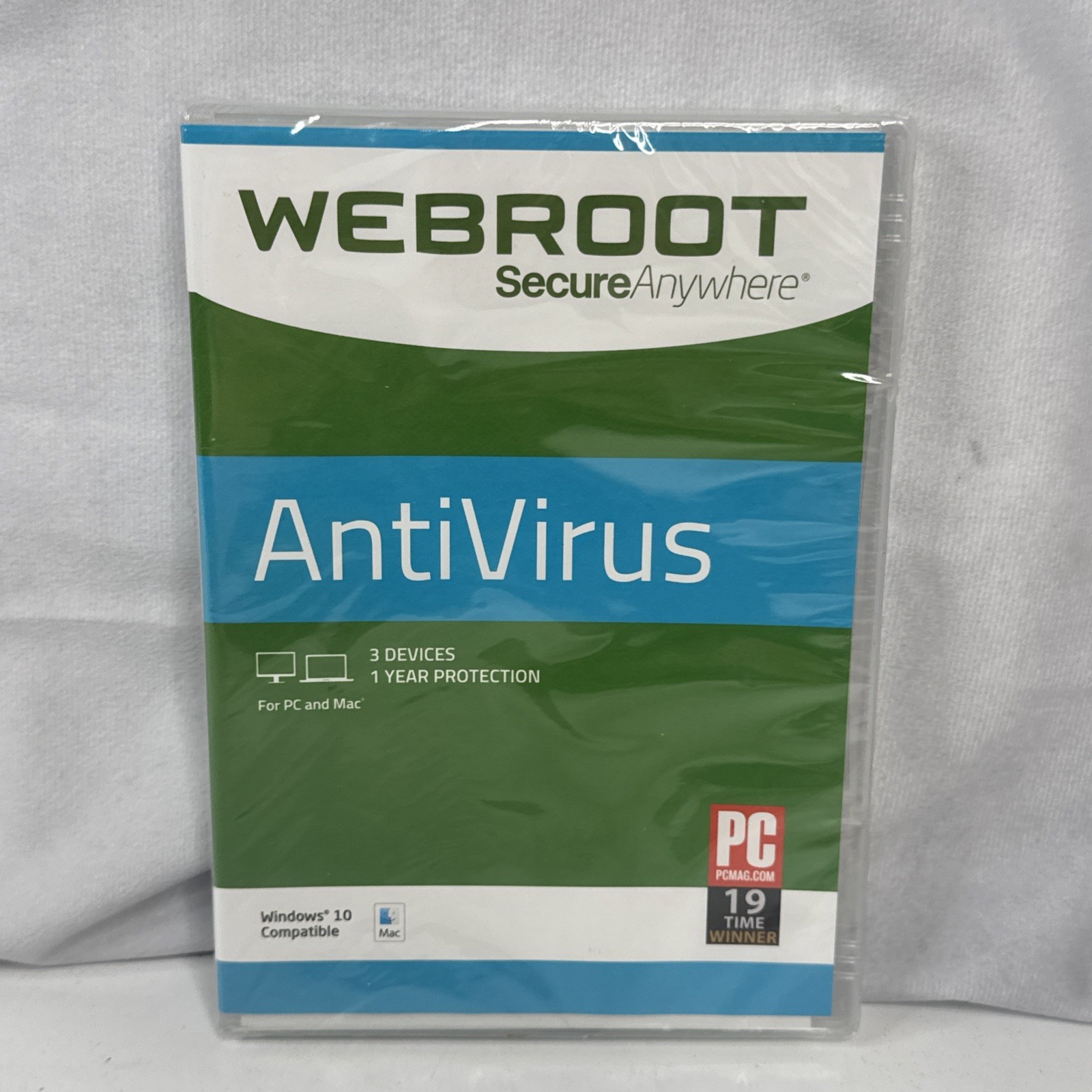 NEW Webroot Secure Anywhere Antivirus Windows 10 Compatible Mac 3 Devices SEALED