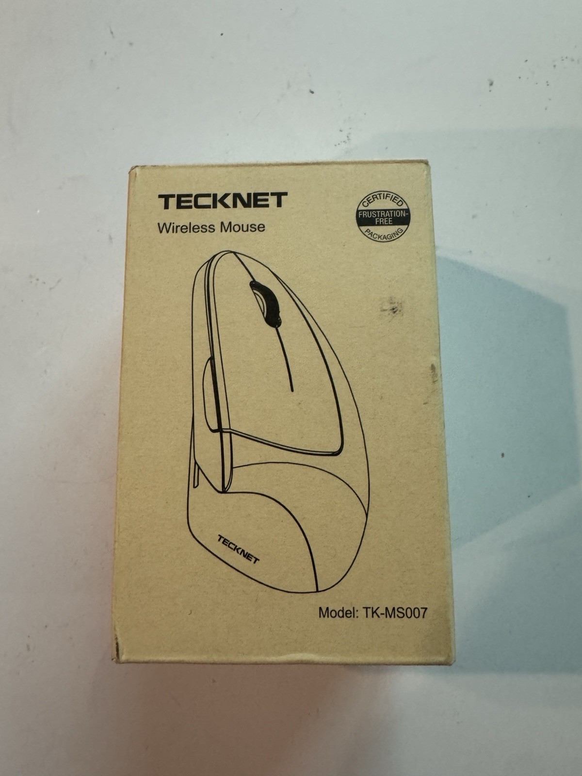 TECKNET TK-MS007 Wireless Vertical Ergonomic Optical Mouse Black 2.4GHz
