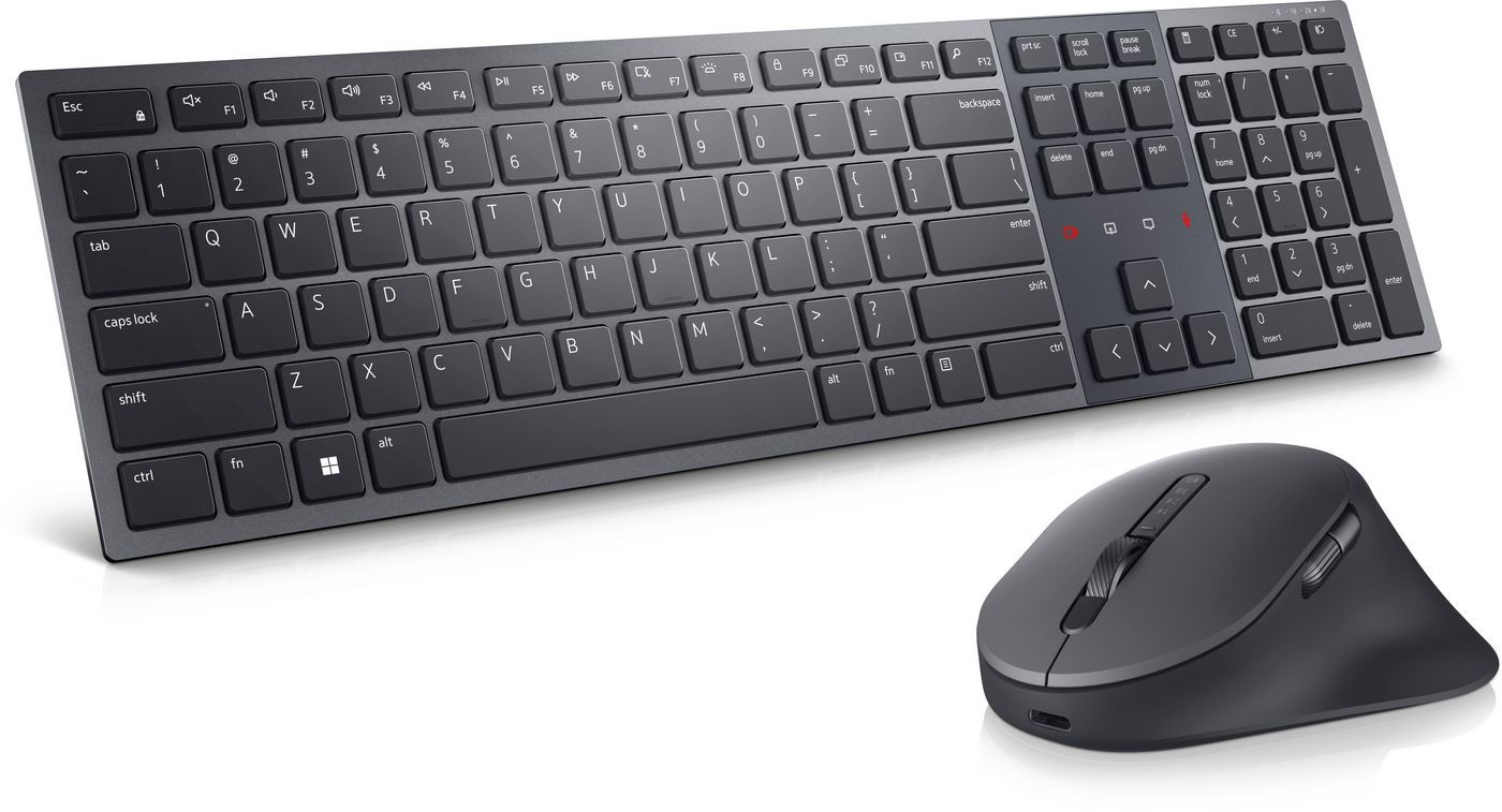 Dell KM900-GR-INT Km900 Keyboard Mouse Included RF Wireless + Bluetooth Qwe ~E~