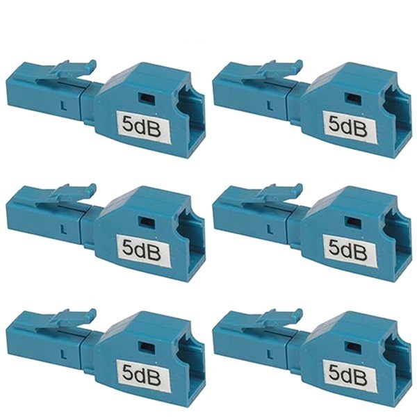 6x 5dB LC Fiber Optic Attenuator Plug-In Connector Single Mode Fixed Optical