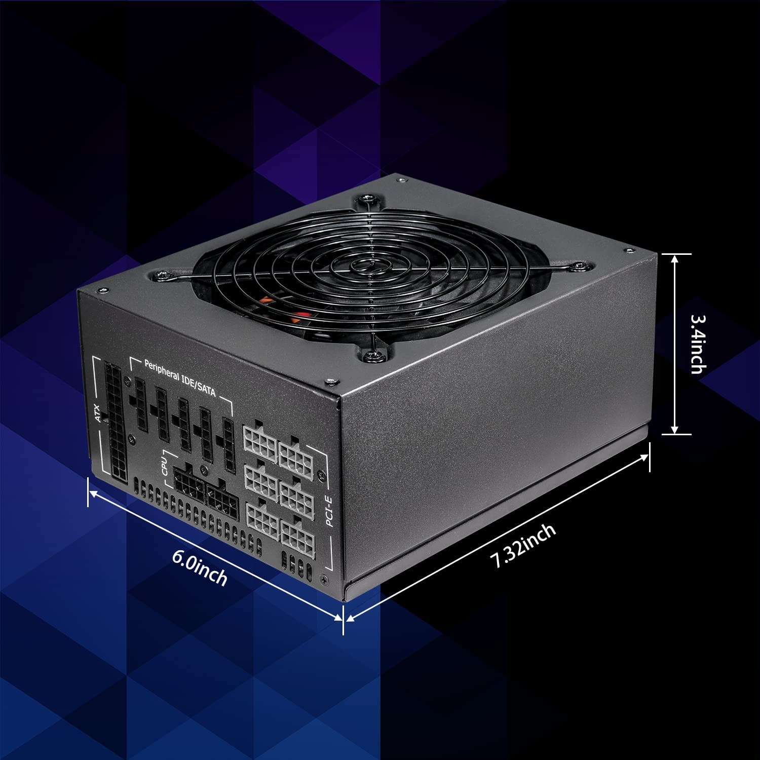 1600W ATX Gaming Power Supply Fully Modular PSU for Computer  PC Case Mining Rig