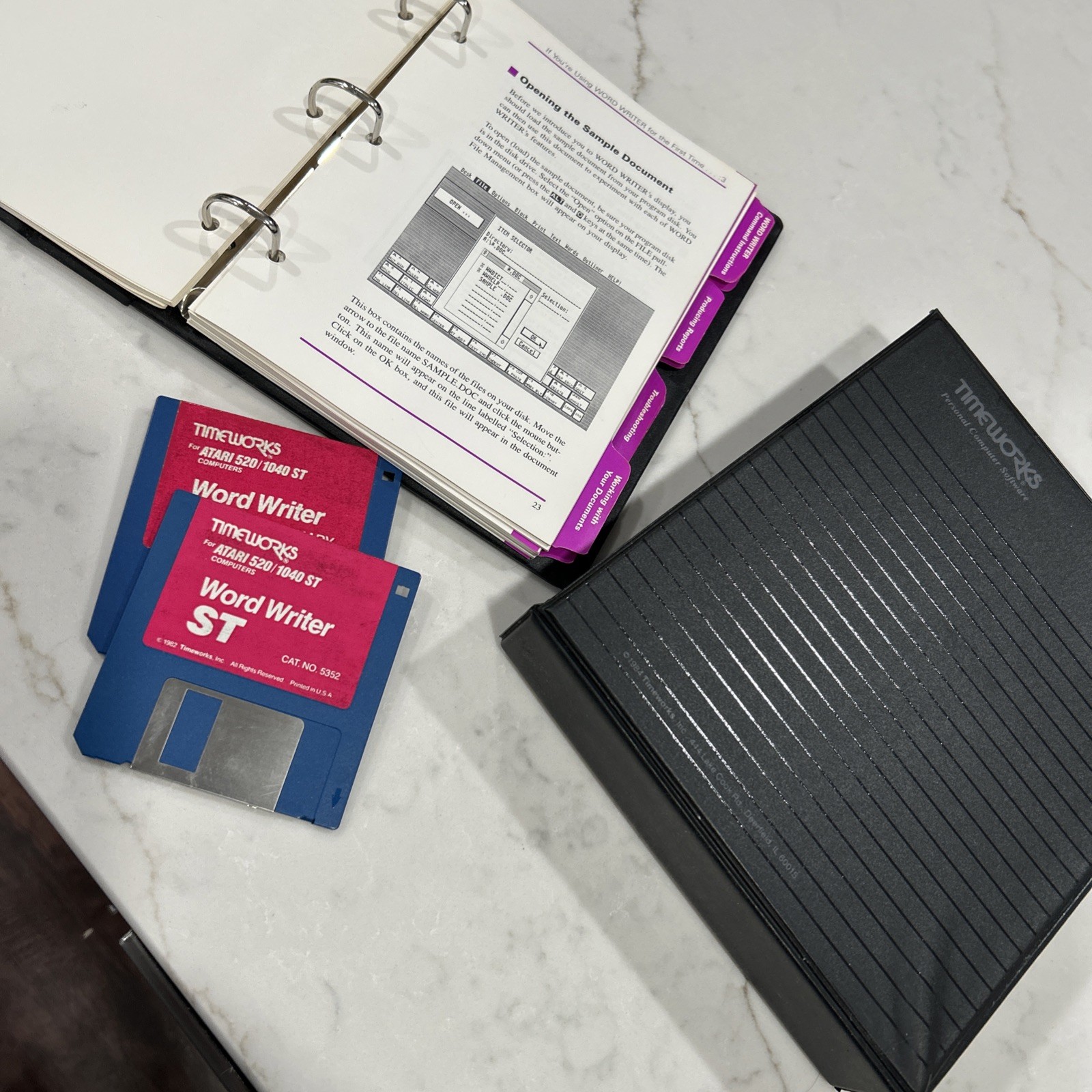 1984 Timeworks Word Writer For Atari 520/1040 ST Computer Complete