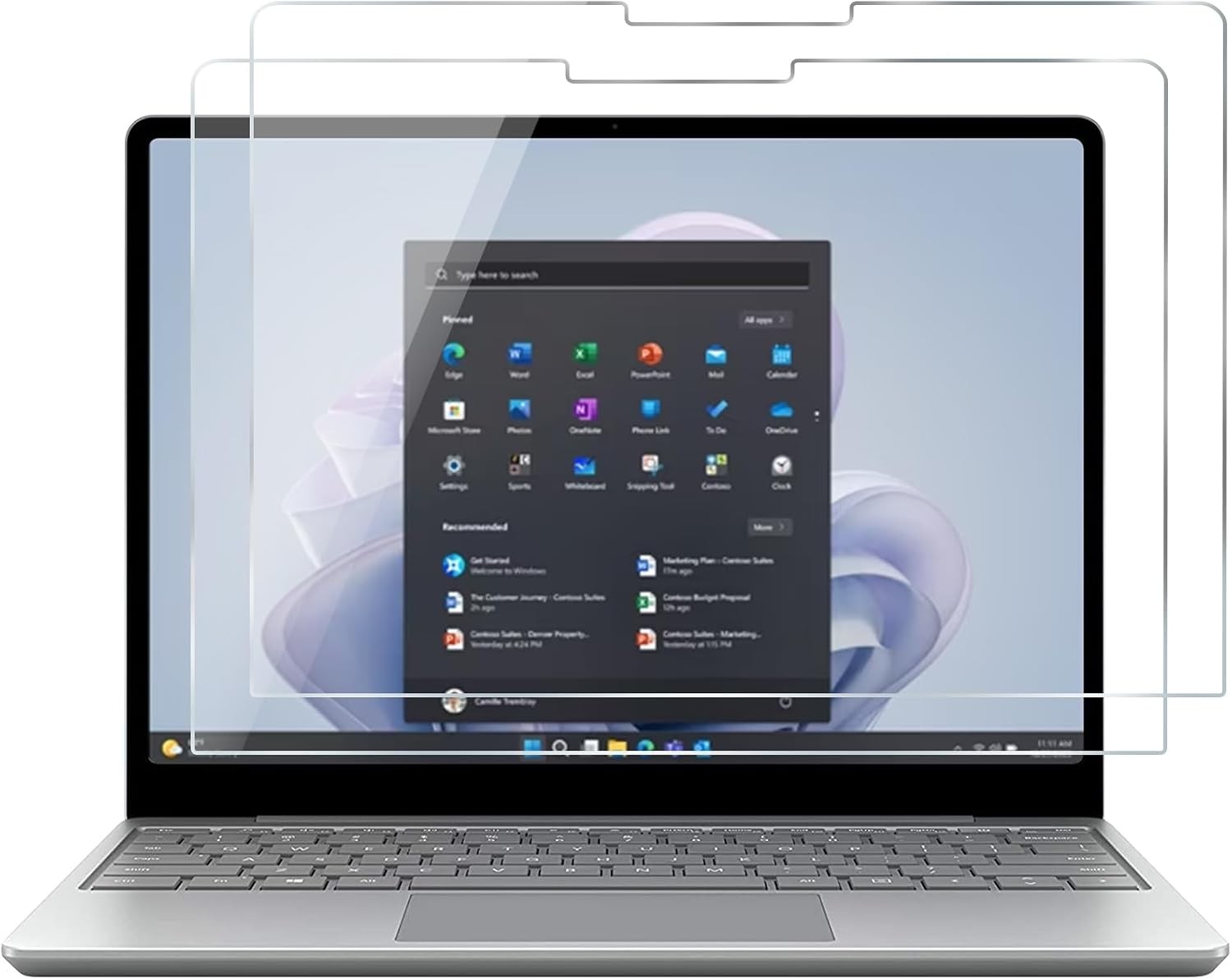 2 Pack Screen Protector for 12.4" Surface Laptop Go 3/2/1 | Tempered Glass Film