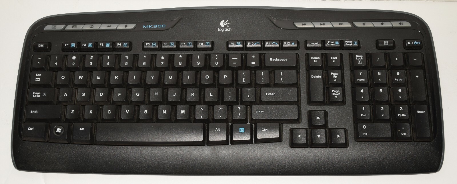 Genuine Vintage Logitech Computer Wireless Keyboard Model MK300 - No Receiver