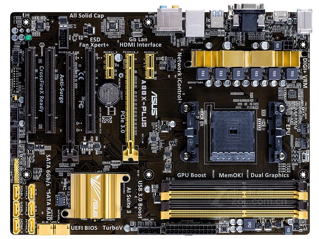 For ASUS A88X-PLUS motheboard A88X FM2/2+ 2*DDR3 64G DVI+VGA+HDMI ATX Tested ok