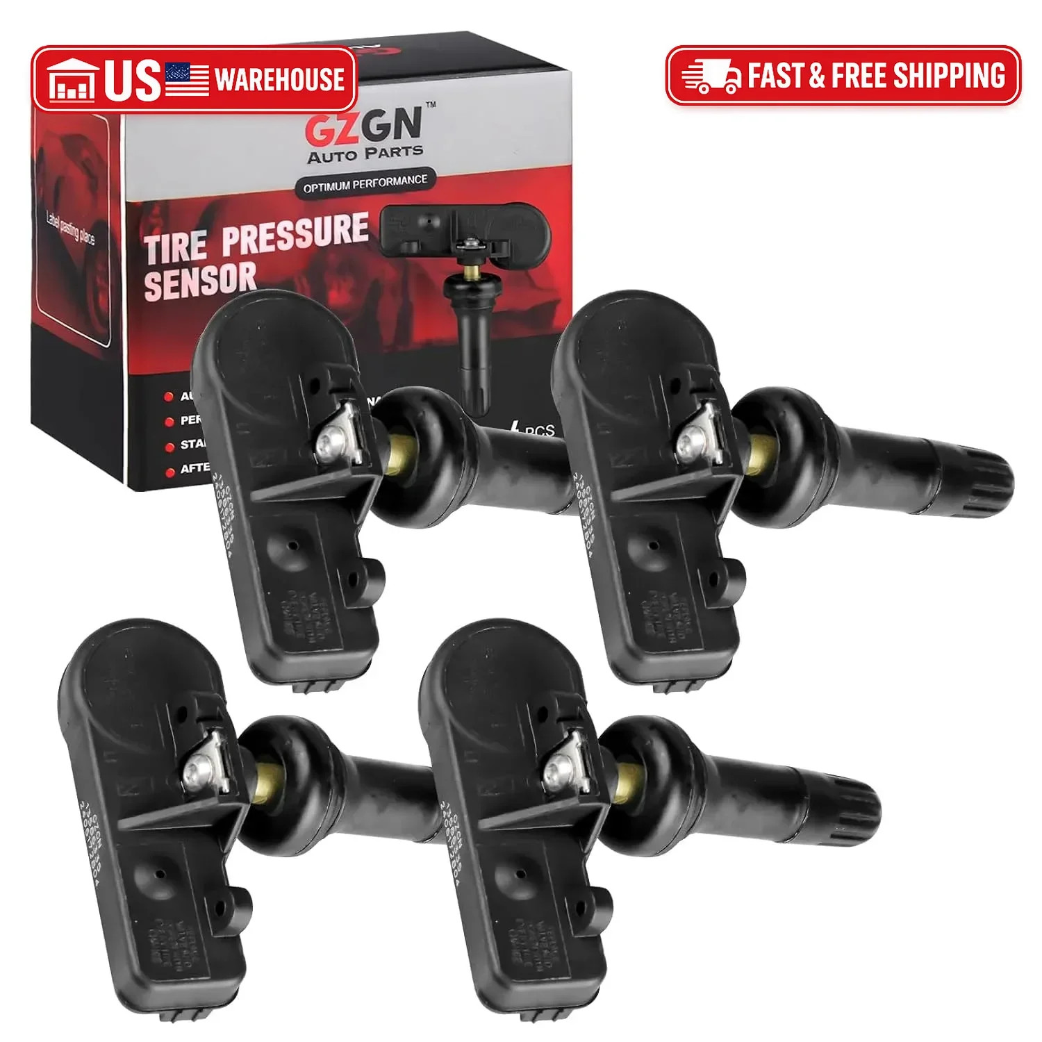 TPMS Sensor Tire Pressure Sensor Set of 4,Pre-Programmed 315MHz Compatible with