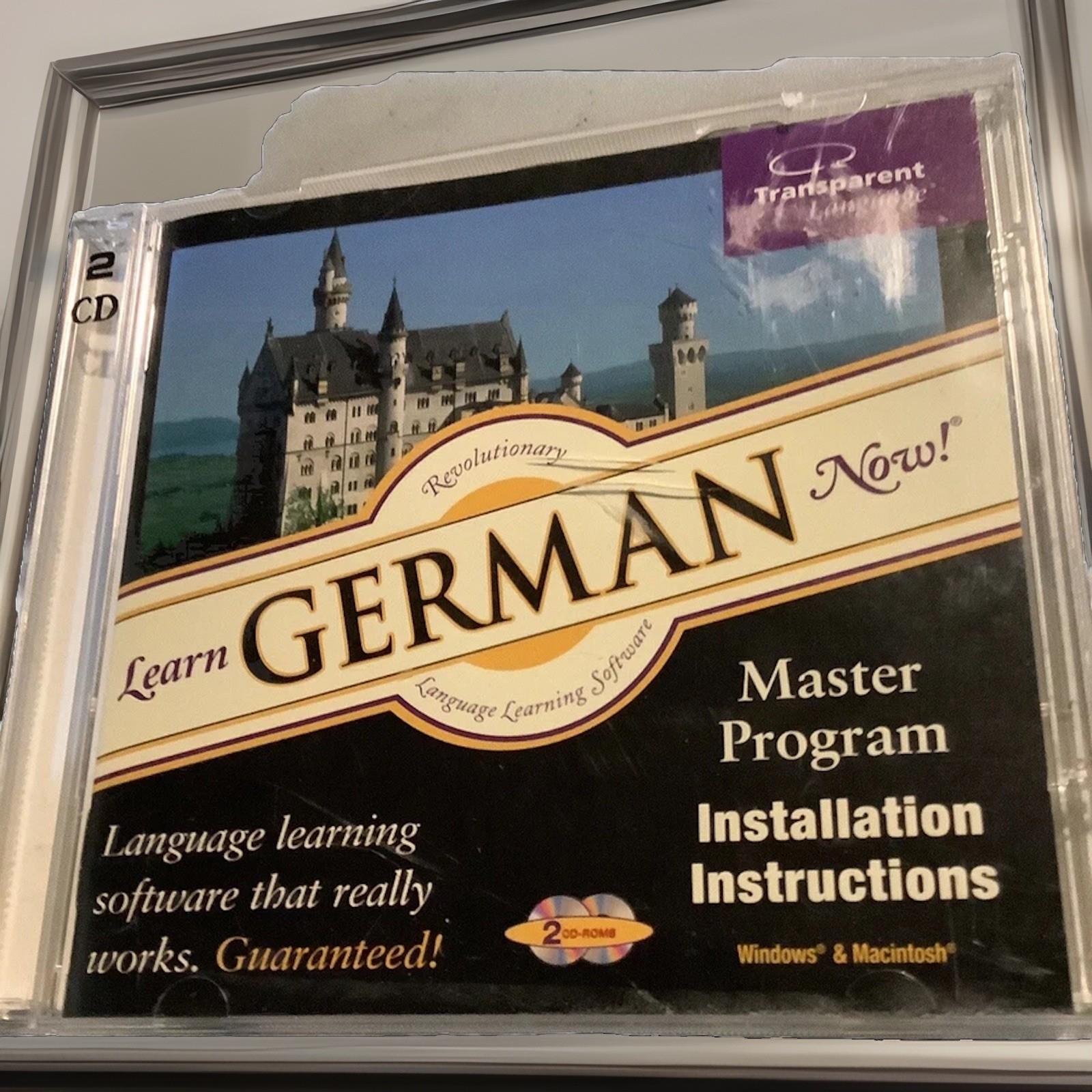 German Now Learn ,Windows/Mac CD-Rom 2CD Transparent Language PC Master Program