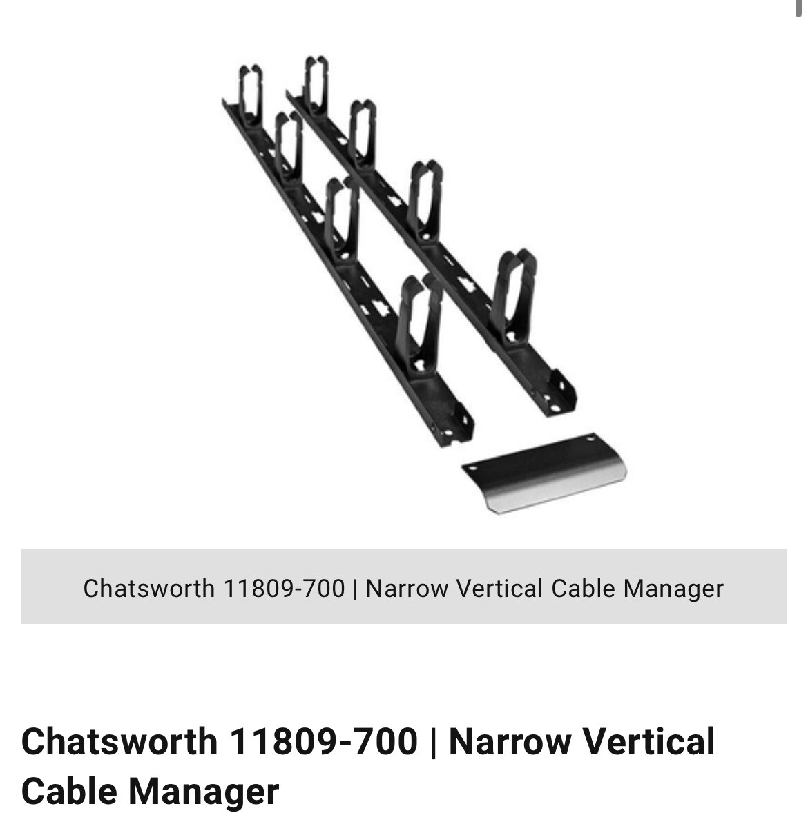 Chatsworth 11809-700 Narrow Vertical Cable Manager for 84” (2130 mm)