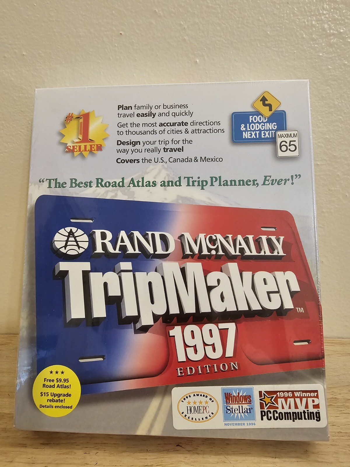 Vintage 1997 Rand McNally Tripmaster Software, Factory Sealed,  NOS