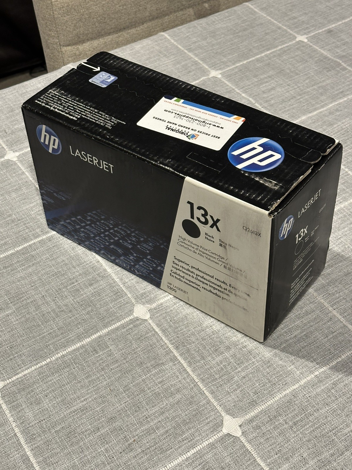 HP 13X Black Toner Cartridge Q2613X High Yield LaserJet Printing Genuine OEM New