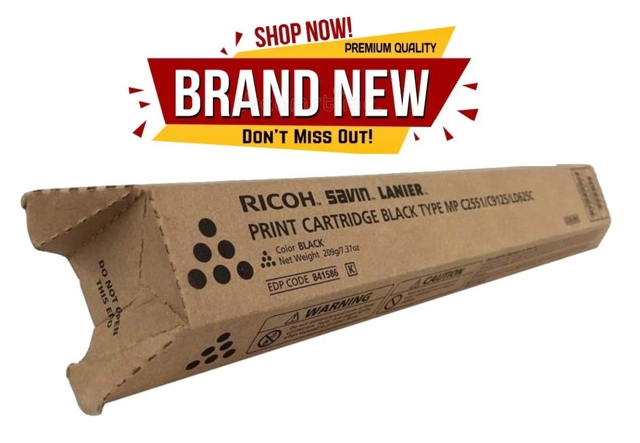 Genuine Ricoh Savin Lanier MP C2551/C9125/LD625c 841586 Toner Cartridge - Black