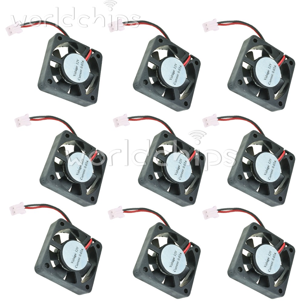 100PCS 12V 2pin Cooler Fan 40x40x10mm Arduino Raspberry Pi 3D printer computer