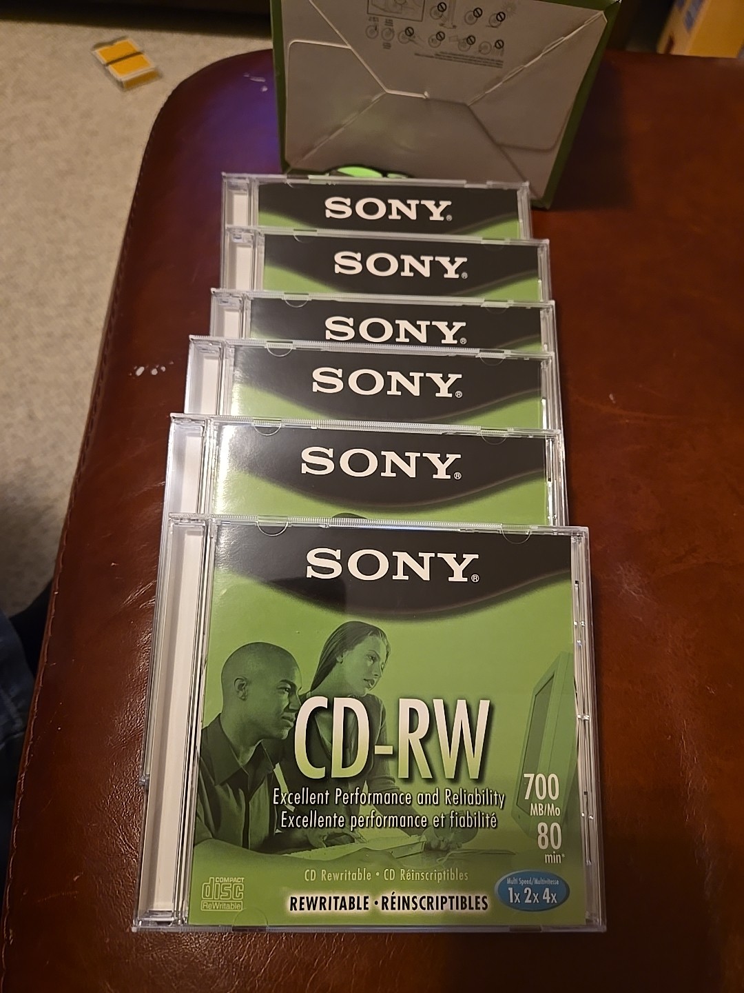 NEW SONY CD-RW 6-Pack Jewel Case 700MB 80 Min Rewritable Multi Speed 1x 2x 4x