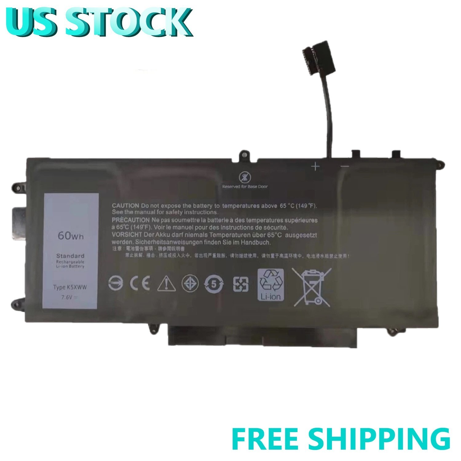 ✅71TG4 K5XWW Battery For Dell Latitude 7389 7390 L3180 5285 5289 2 in 1 60Wh