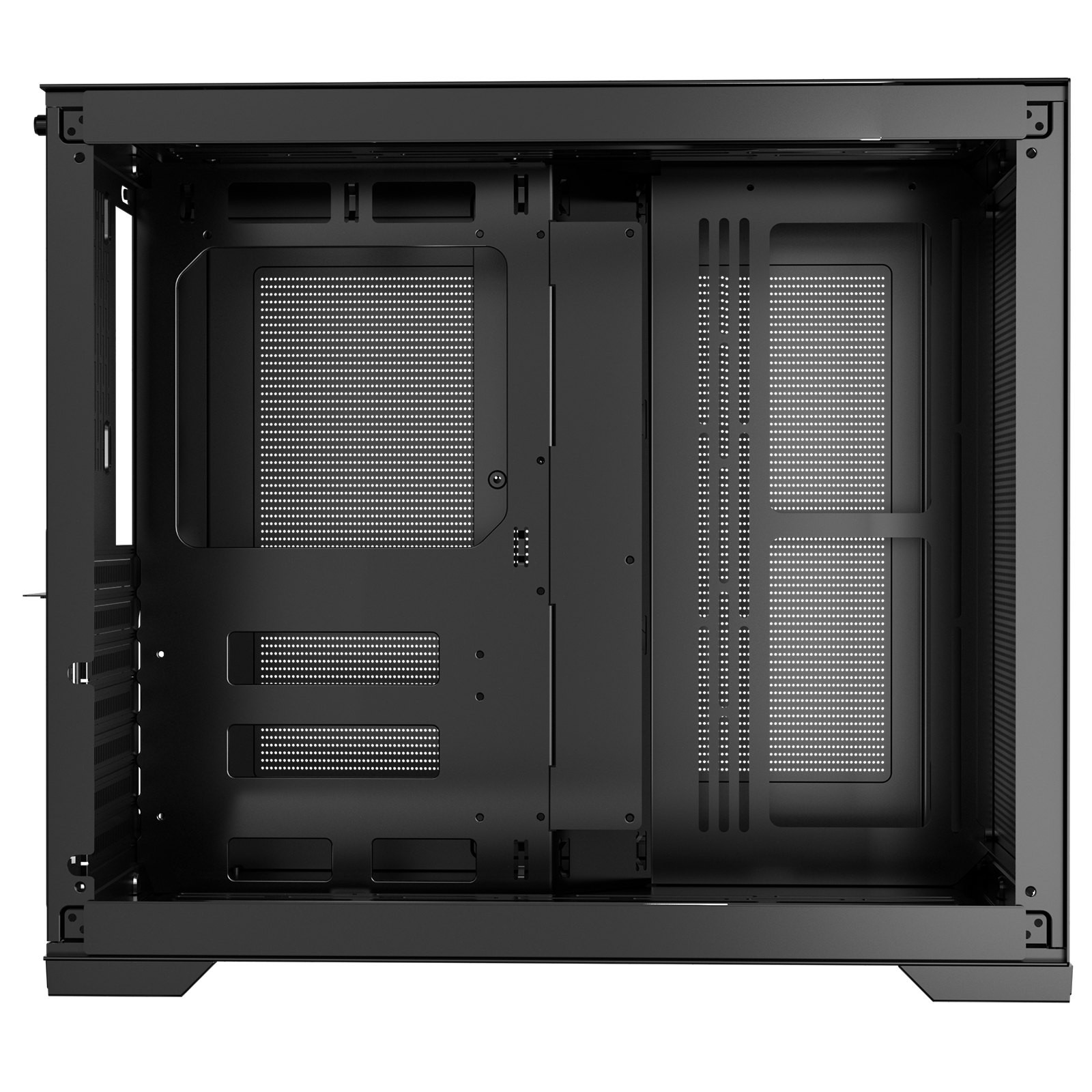 Mid-Tower PC Case Dual Chamber Gaming Computer Case For ATX Motherboard No Fan