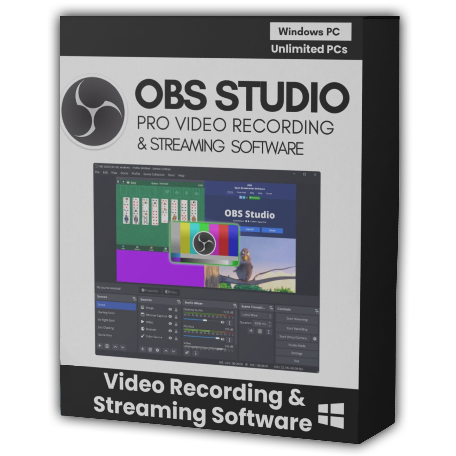 Ultimate OBS Studio Pack (Screen Recording & Streaming) (USB or DVD)