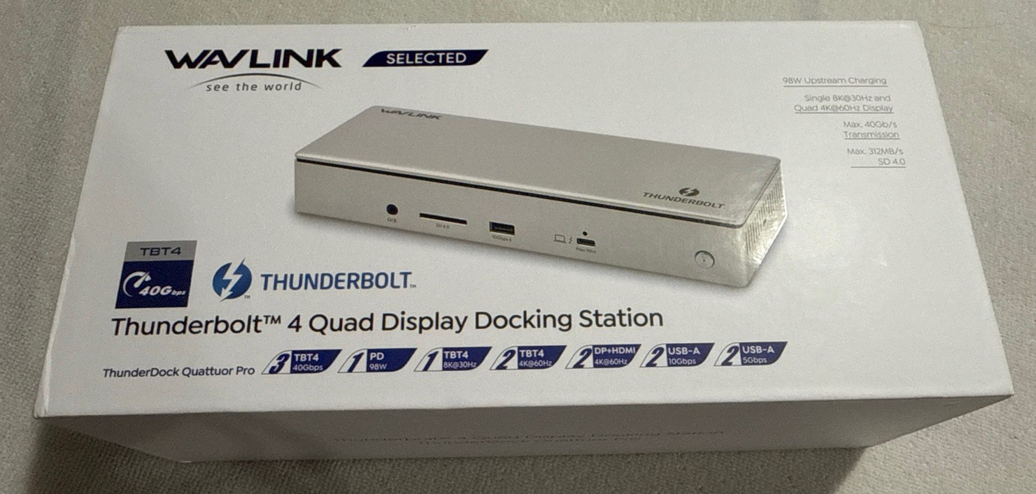 Wavlink Thunderbolt 4 Docking Station WL-UTD45 ThunderDock Elite 2.5G Triple 4K