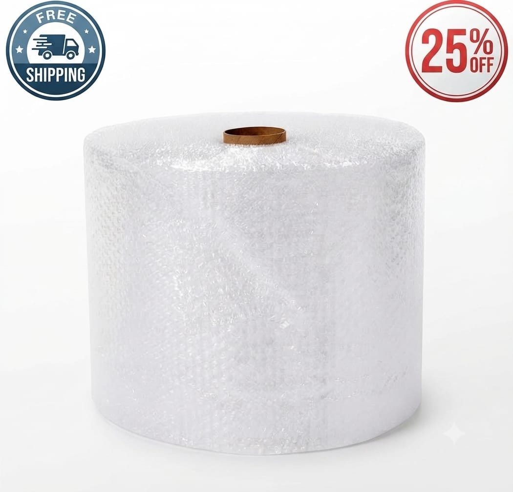 12" x 175 ft Bubble Wrap Cushioning Roll Perforated Small 3/16 AirPacking Moving