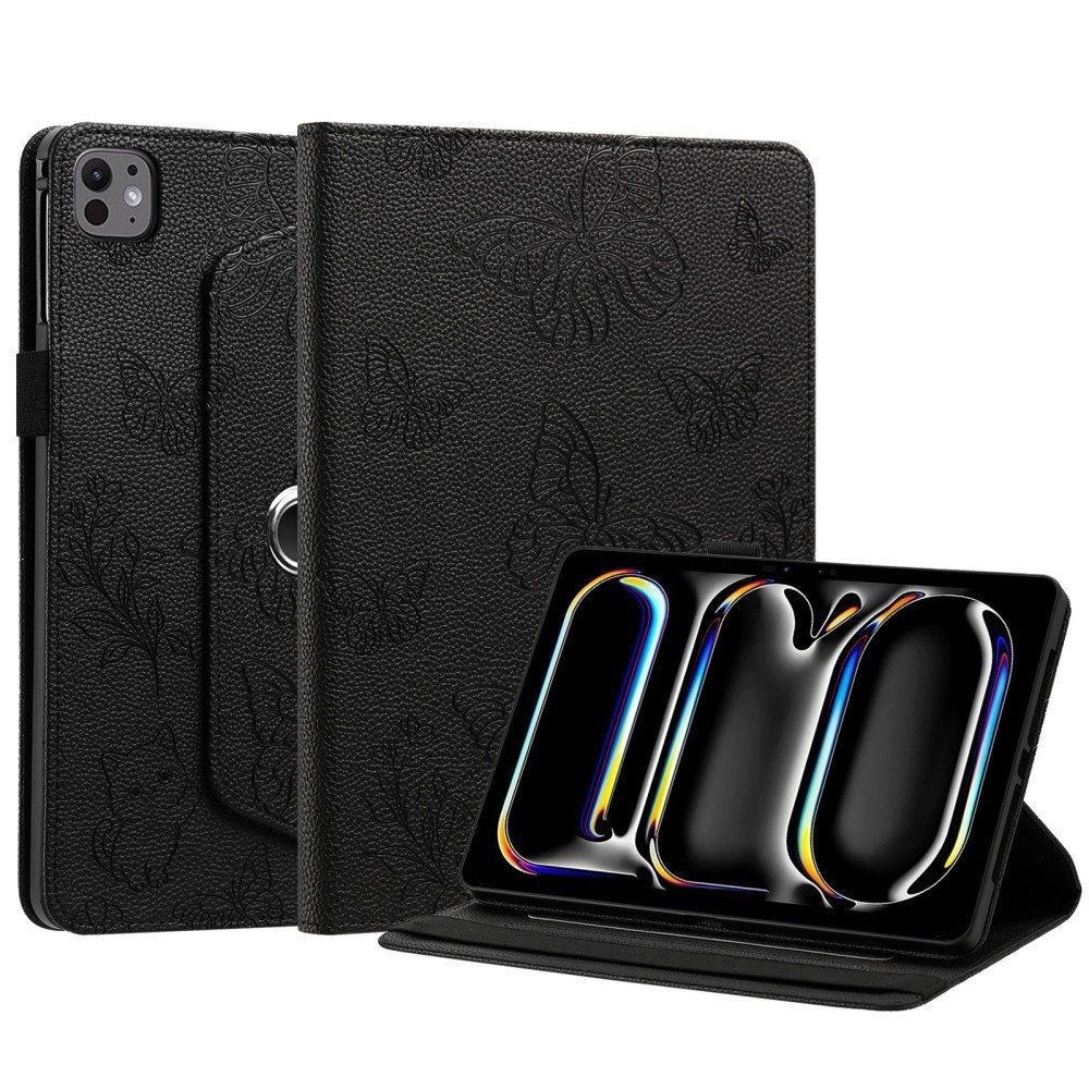 Cat Butterfly Leather Rotate Tablet Case For iPad 5 6 7 8 9 10 11 Air Pro 11 13