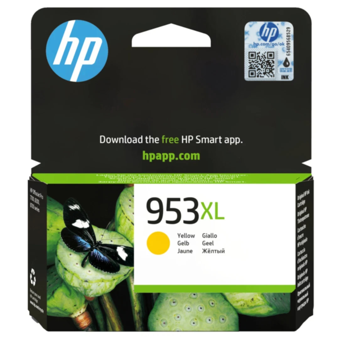 HP 953XL High Yield Yellow Ink Cartridge | (F6U18AE)