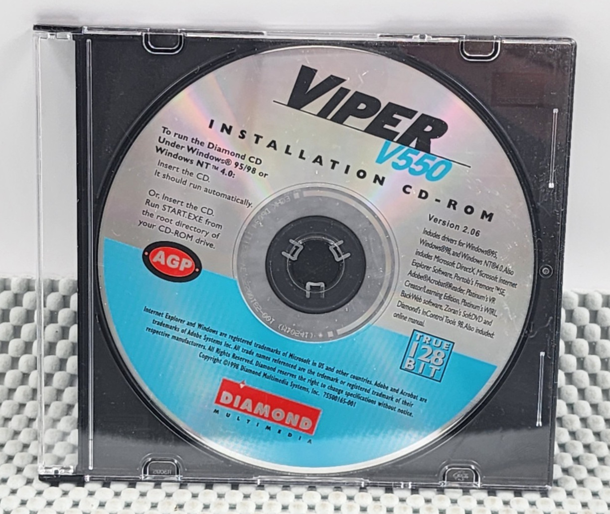 Diamond Viper V550 Drivers Update Installation CD for Windows 95/98/NT English