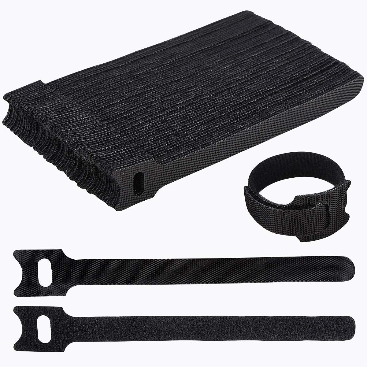 Nettbe 60 PCS 6 Inches Reusable Cable Ties, Adjustable Cord Straps Wire Organize