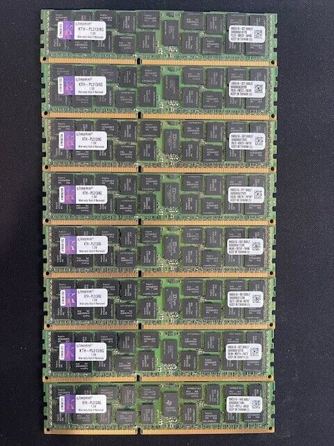 🟩Kingston 64GB (8x8GB) SERVER RAM MEMORY KTH-PL313/8G