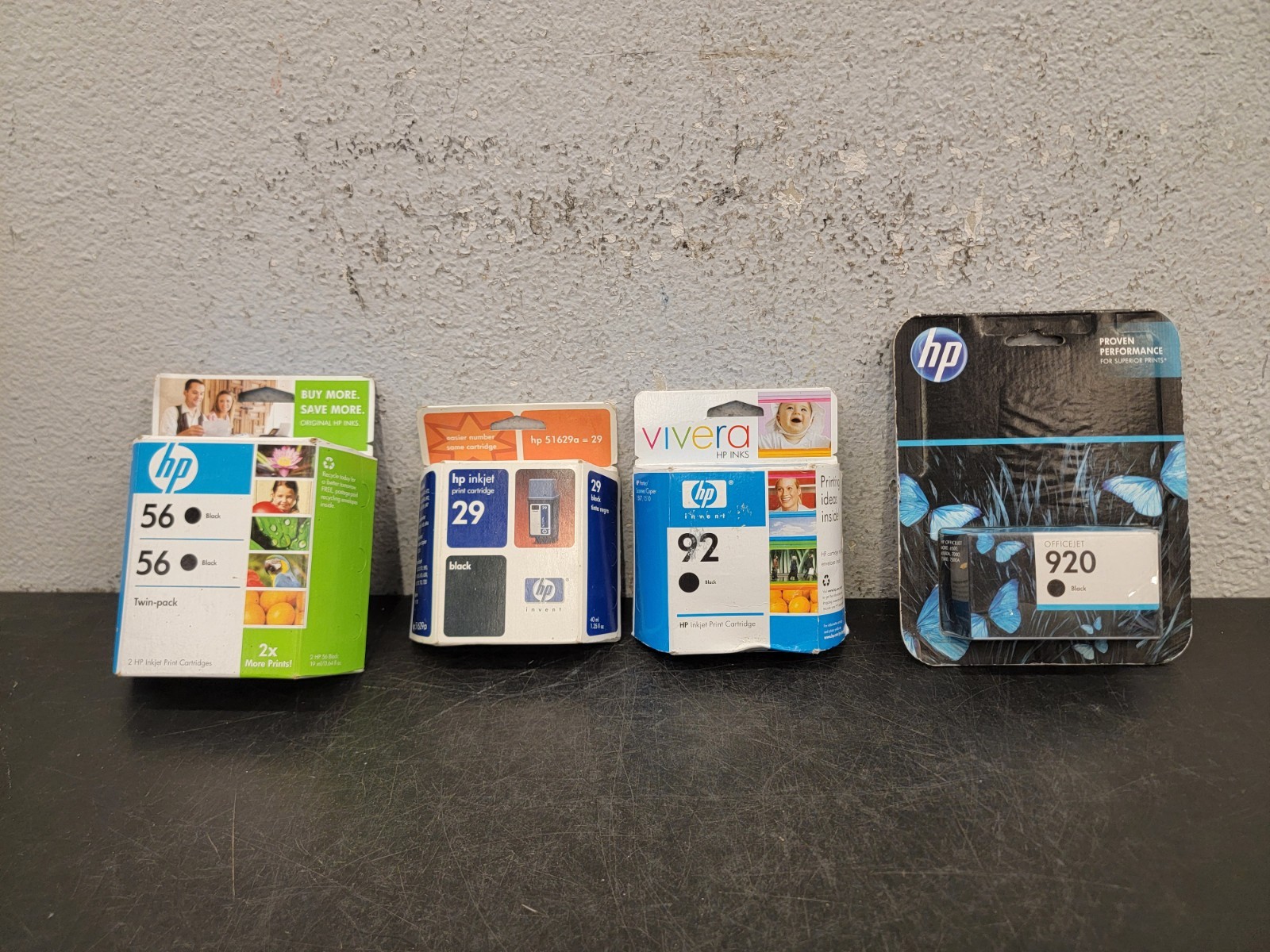 Mixed Lot Of HP 920, 56, 29, 92 Black Ink Cartridges EXPIRED